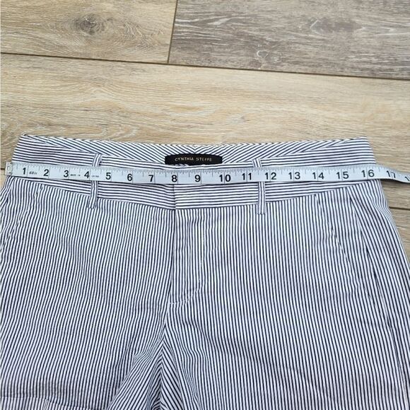 Cynthia Steffe blue and white striped summer shorts coastal aesthetic size 6 - Picture 6 of 10